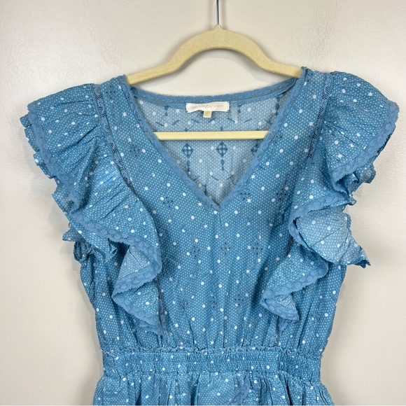 New LoveShackFancy Corelli Dress Blue Bonnet Size Medium - Picture 4 of 13